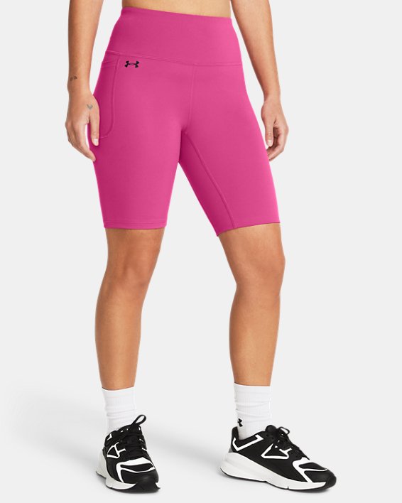 Women's UA Motion Bike Shorts, Pink, pdpMainDesktop image number 0